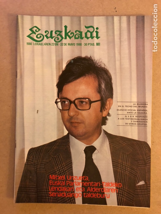 Collection Magazines and Newspapers: EUZKADI N&deg;181 (1980). BOLET&Iacute;N INFORMATIVO DEL PARTIDO NACIONALISTA VASCO. KILI KILI EGUNA &lsquo;80.