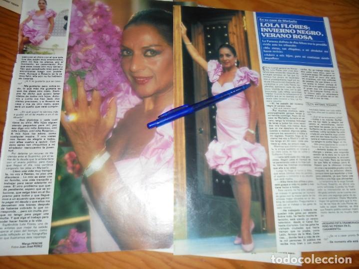 Coleccionismo de revistas y peri&oacute;dicos: RECORTE : LOLA FLORES, EN SU CASA DE MARBELLA. SEMANA, AGTO 1989 ()