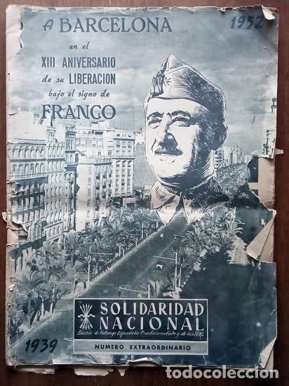 Coleccionismo de revistas y peri&oacute;dicos: Periodico Solidaridad Nacional 1952 - A Barcelona