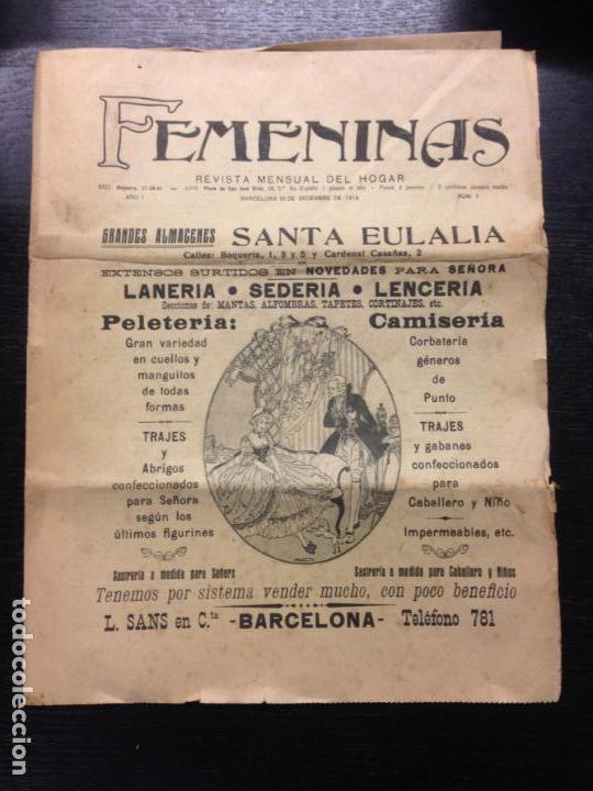 Collection Magazines and Newspapers: FEMENINAS, REVISTA MENSUAL DEL HOGAR, DICIEMBRE 1916 (A&Ntilde;O I, NUM. 1)