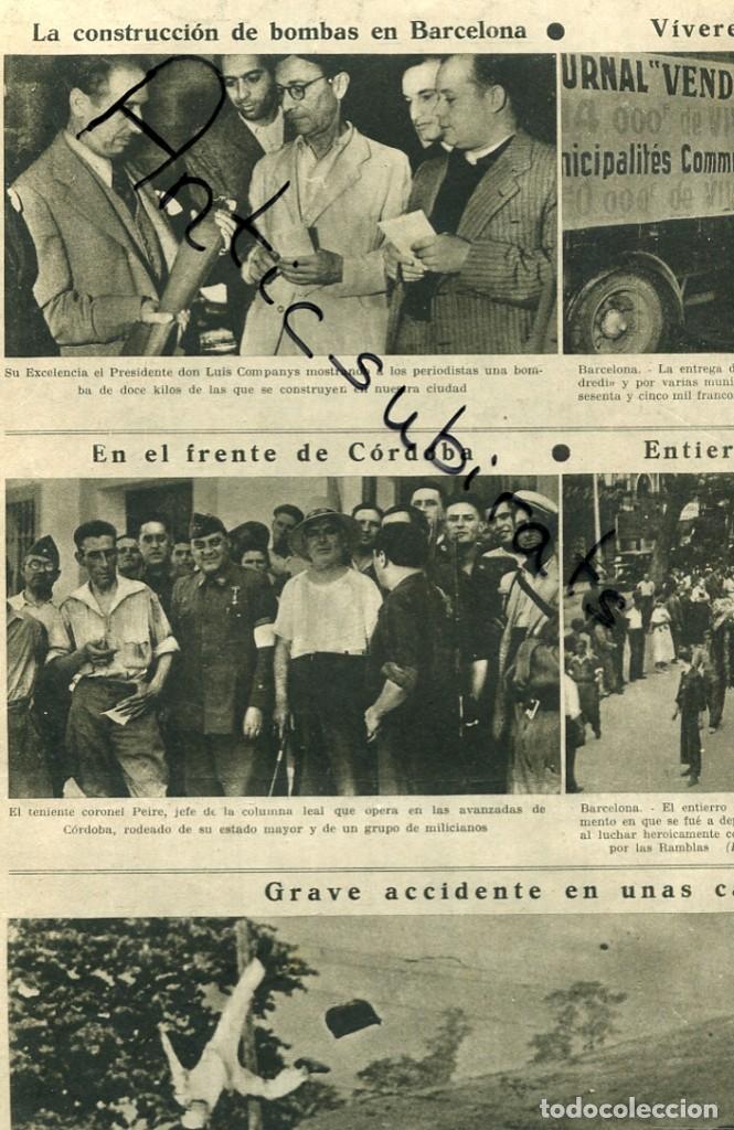 Coleccionismo de Revistas y Peri&oacute;dicos: VANGUARDIA 1936 GUERRA CIVIL INDUSTRIA DE GUERRA BELICA EN BACELONA COMPANYS COLUMNA PEIRE CORDOBA