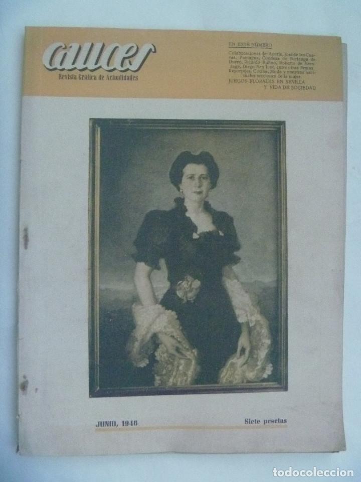Coleccionismo de revistas y peri&oacute;dicos: CAUCES , REVISTA GRAFICA DE SOCIEDAD ANDALUZA. N&ordm; 89, 1946 . FERIA SEVILLA, MALAGA , ETC
