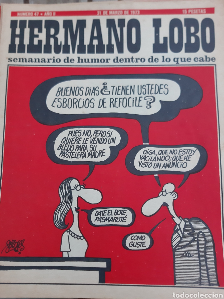 Colecionismo de Revistas e Jornais: Hermano lobo. N&deg; 47. A&ntilde;o II. 31 marzo 1973