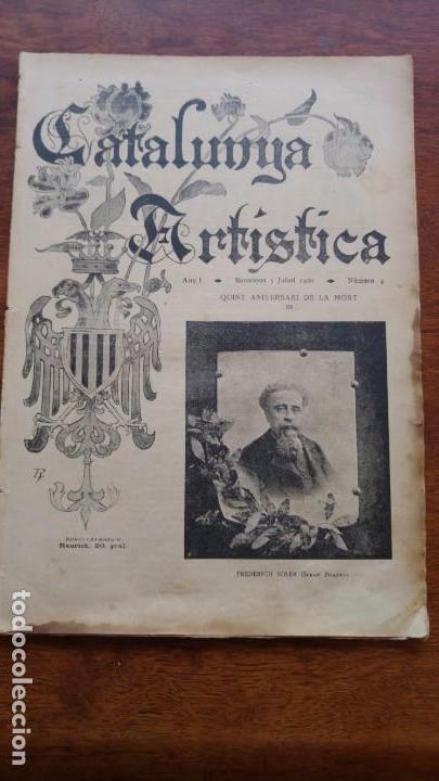 Colecionismo de Revistas e Jornais: REVISTA CATALUNYA ARTISTICA. N&ordm;4 ANY 1900.MODERNISME HOMENATGE FREDERICH SOLER ( SERAFI PITARRA )