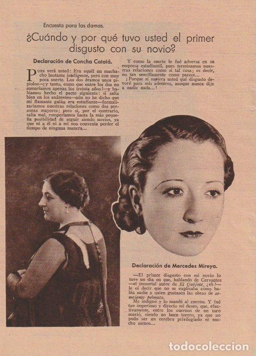 Coleccionismo de revistas y peri&oacute;dicos: Encuesta, responden: Concha Catal&aacute;, Mercedes Mireya, Custodia Romero, Blanquita Pozas &hellip;- 1933