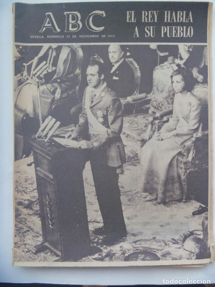 Coleccionismo de Revistas y Peri&oacute;dicos: ABC : EL REY HABLA A SU PUEBLO . 23 NOVIEMBRE 1975