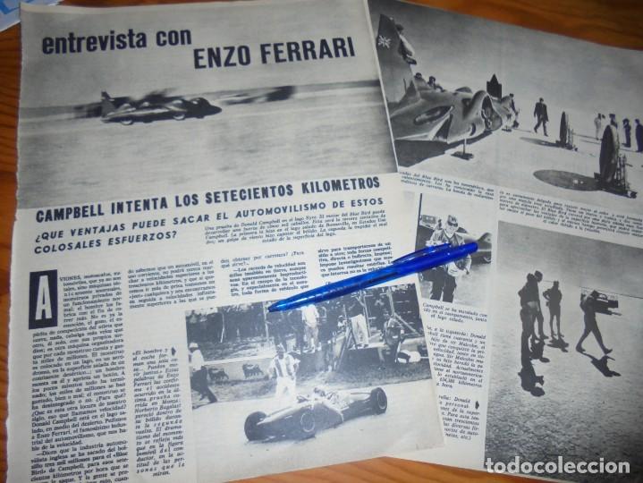 Coleccionismo de revistas y peri&oacute;dicos: RECORTE : ENTREVISTA CON ENZO FERRARI . SEMANA, JULIO 1964 ()