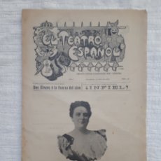 Coleccionismo de Revistas y Periódicos: EL TEATRO ESPAÑOL. SEMANARIO ILUSTRADO DE ARTE, ESPECTÁCULOS Y LITERATURA. 1898.. Lote 163600706