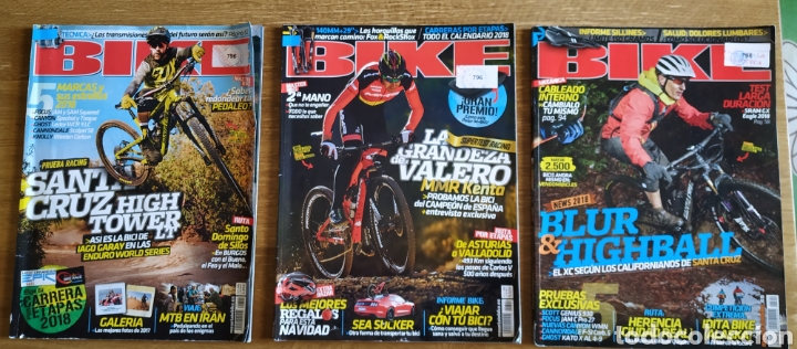 Coleccionismo de Revistas y Peri&oacute;dicos: Lote 3 revistas bicicleta y ciclismo - Bike (n&deg; 308, 309 y 312)