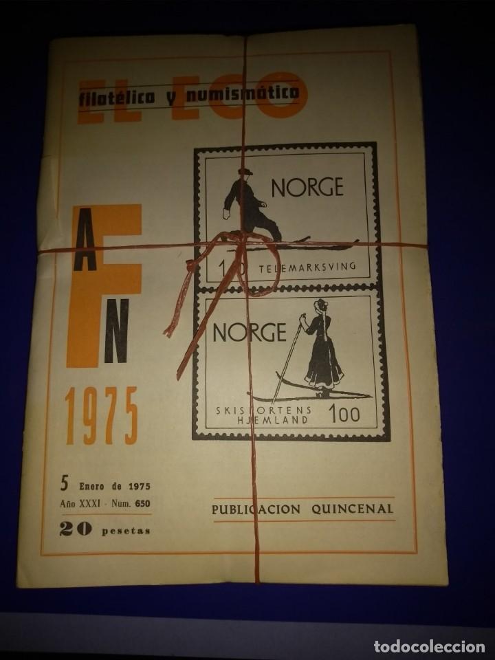 Coleccionismo de revistas y peri&oacute;dicos: El Eco Filatelico y Numismatico a&ntilde;o 1975 disponemos de todos los a&ntilde;os.