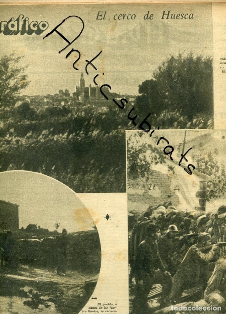 Colecionismo de Revistas e Jornais: EL DIA GRAFICO GUERRA CIVIL 24-10-1936 CERCO HUESCA ALCUBIERRE TARDIENTA VICIEN OSERA CAPITAN ARENAS