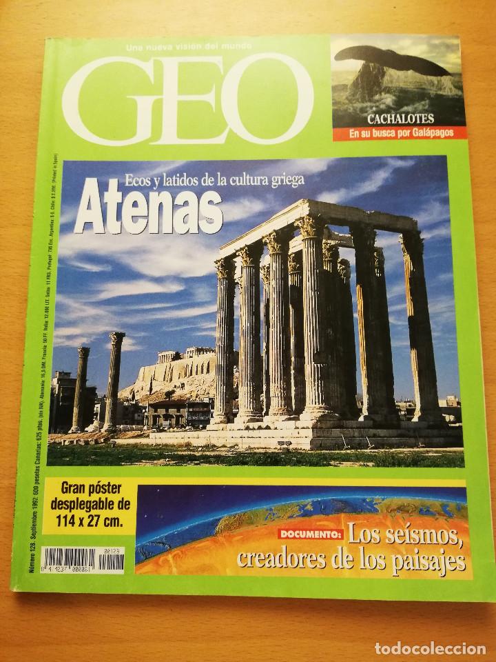 Collectionnisme de Revues et Journaux: REVISTA GEO N&ordm; 128 (ATENAS / ISLA DE LA REUNI&Oacute;N / MOMIAS PERUANAS / CACHALOTES)