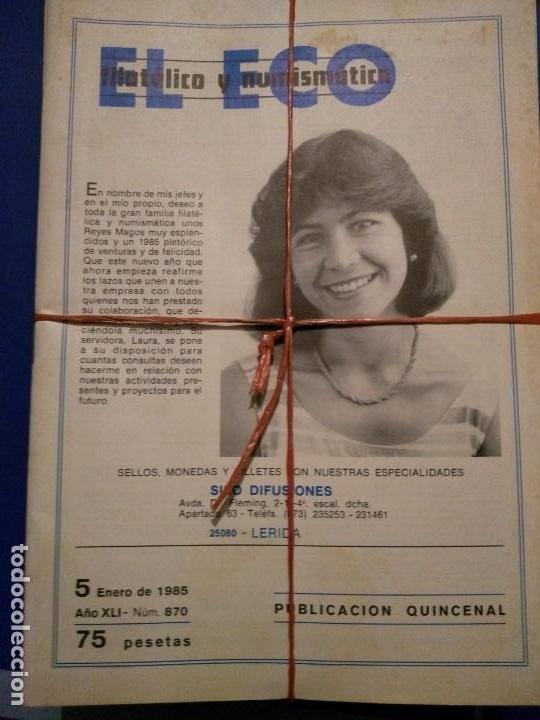 Coleccionismo de revistas y peri&oacute;dicos: El Eco Filatelico y Numismatico a&ntilde;o 1985 disponemos de todos los a&ntilde;os.