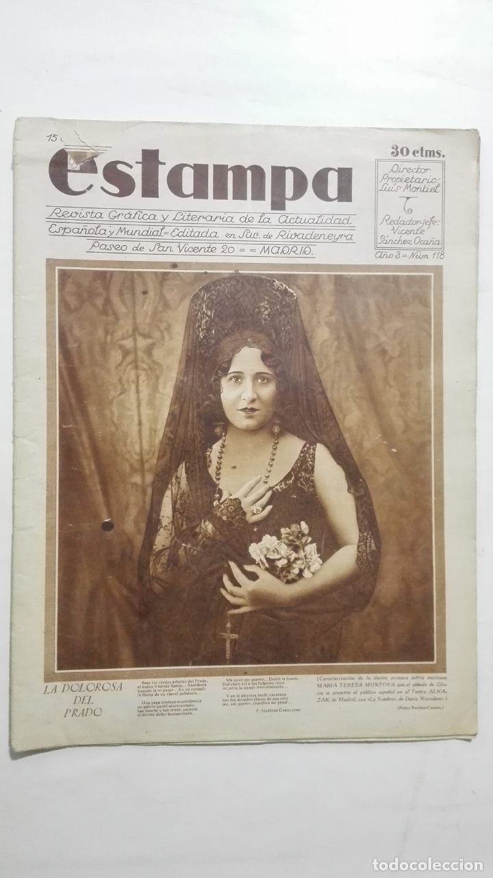 Coleccionismo de Revistas y Peri&oacute;dicos: ESTAMPA, REVISTA GRAFICA Y LITERARIA DE LA ACTUALIDAD ESPA&Ntilde;OLA, A&Ntilde;O 3, N&ordm; 118, MAYO 1930