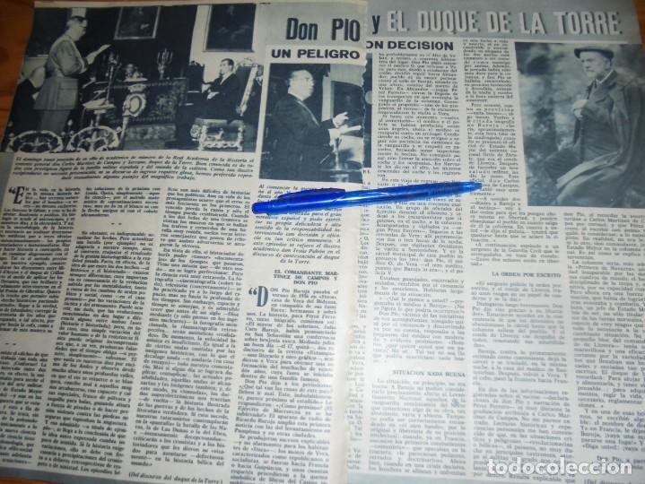 Coleccionismo de revistas y peri&oacute;dicos: RECORTE : DON PIO BAROJA Y EL DUQUE DE LA TORRE. SEMANA, DCMBRE 1963 ()