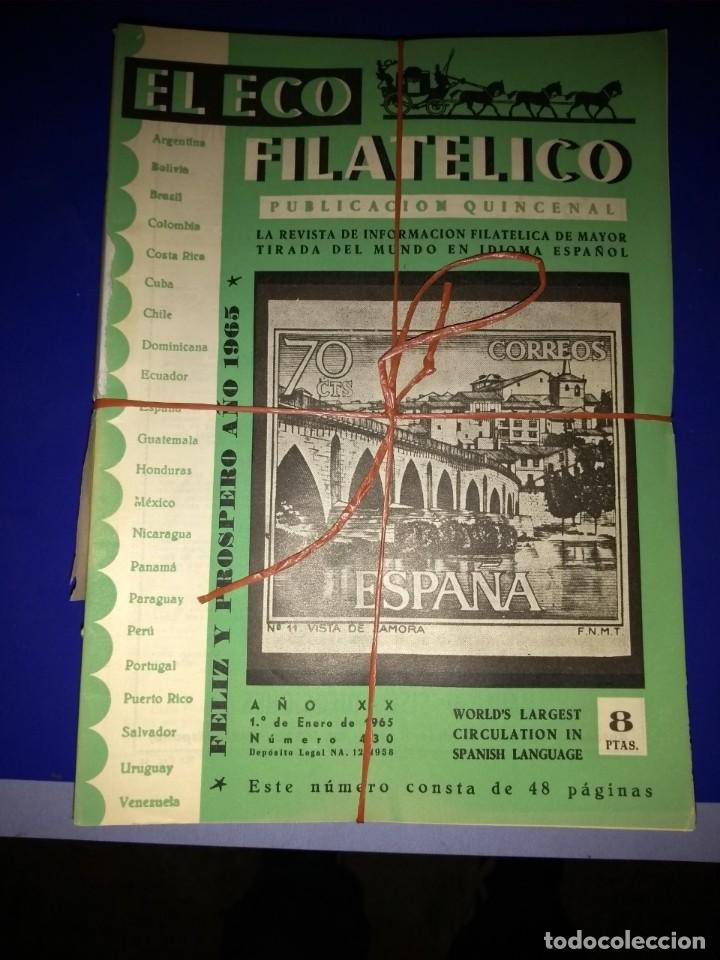 Coleccionismo de revistas y peri&oacute;dicos: El Eco Filatelico y Numismatico a&ntilde;o 1965 disponemos de todos los n&uacute;mero pidalos.