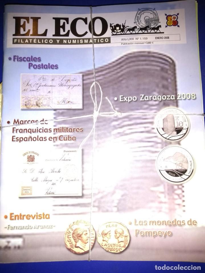 Coleccionismo de revistas y peri&oacute;dicos: El Eco Filatelico y Numismatico 2008 Expo Zaragoza 2008 disponemos de todos los numeros.