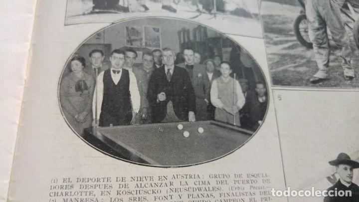 Colecionismo de Revistas e Jornais: MANRESA CAMPEONATO BILLAR / BARCELONA EQUIPO FEMENINO DEL POLO HOCKEY HIERBA HOJA A&Ntilde;O 1935