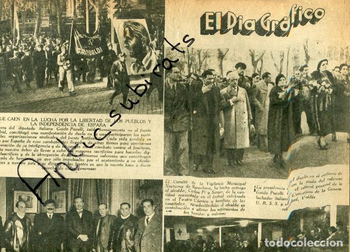 Colecionismo de Revistas e Jornais: DIA GRAFICO GUERRA CIVIL 22-1-1937 GUIDO PUCELLI ANTIFASCISTA ITALIANO ITALIA NELKEN MANGADA