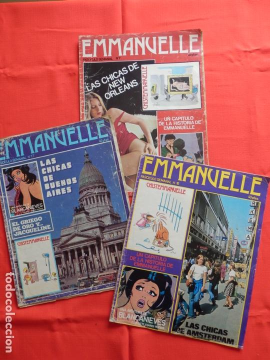 Coleccionismo de revistas y peri&oacute;dicos: emmanuelle, lote 3 revistas fasciculo semanal n&uacute;m. 7-16 y 17.