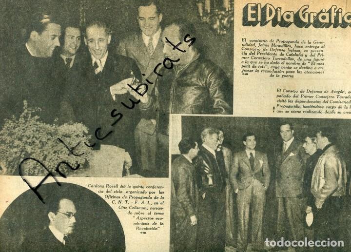 Collezionismo di Riviste e Giornali: DIA GRAFICO GUERRA CIVIL 2-2-1937 MIRAVITLLES CARDONA ROSELL POUM TOLDRA CASAL CARLOS MARX SLOAN
