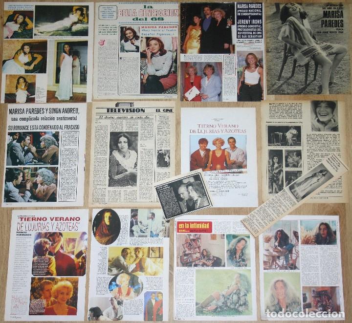Coleccionismo de Revistas y Peri&oacute;dicos: MARISA PAREDES lote de prensa 1960s/1990s cine espa&ntilde;ol fotos revista spain clippings recortes