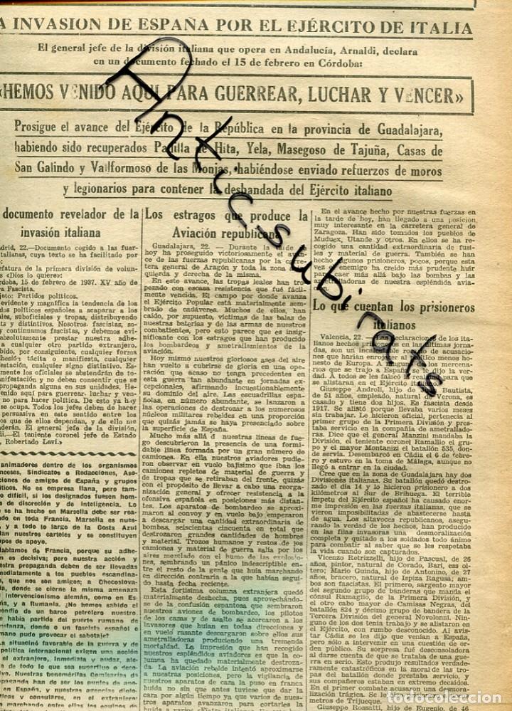 Coleccionismo de revistas y peri&oacute;dicos: DIA GRAFICO 1937 GUERRA CIVIL PADILLA DE HITA YELA MASEGOSO DE TAJU&Ntilde;A CASAS SAN GALINDO VALLFORMOSO