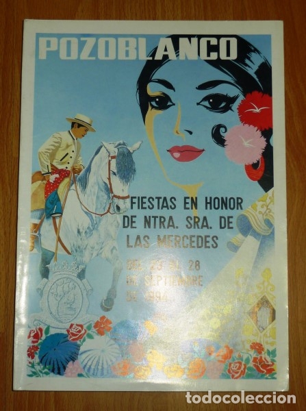 Coleccionismo de revistas y peri&oacute;dicos: POZOBLANCO : Fiestas en honor de NTRA. Sra. de las Mercedes, del 23 al 28 de septiembre de 1994