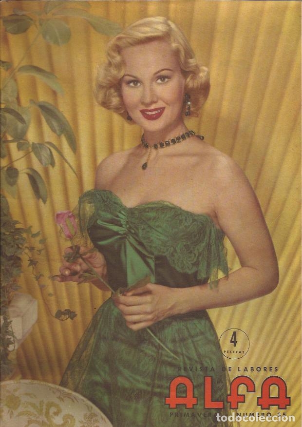 Sammeln von Zeitschriften und Zeitungen: REVISTA ALFA REVISTA DE LABORES PRIMAVERA 1953 N&ordm; 35 VIRGINA MAYO PORTADA