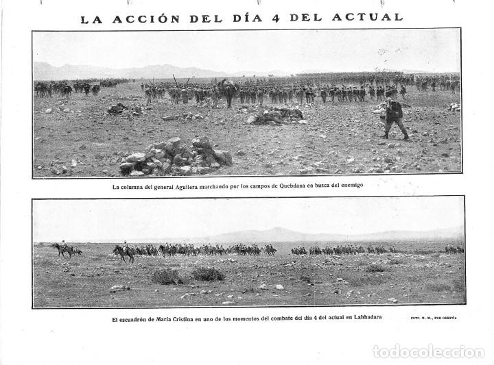 Coleccionismo de Revistas y Peri&oacute;dicos: 1909 HOJA REVIST MARRUECOS GUERRA RIF QUEBDANA INFANTER&Iacute;A GRAL AGUILERA LAHDARA ESCUADR&Oacute;N CABALLER&Iacute;A