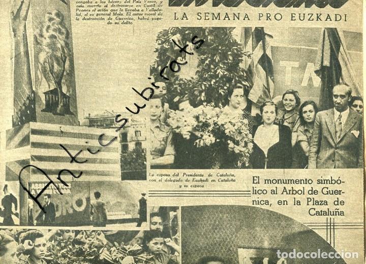 Coleccionismo de Revistas y Peri&oacute;dicos: DIA GRAFICO GUERRA CIVIL 5-6-1937 BOMBARDEO DE GUERNICA LA GRANJA SEGOVIA PALAMOS ALMERIA