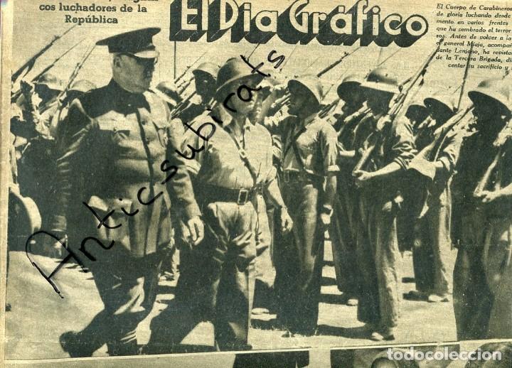 Collection Magazines and Newspapers: DIA GRAFICO GUERRA CIVIL 18-6-1937 COMANDANTE LENJANO 3 TERCERA BRIGADA REFUGIADOS DE MADRID HUESCA