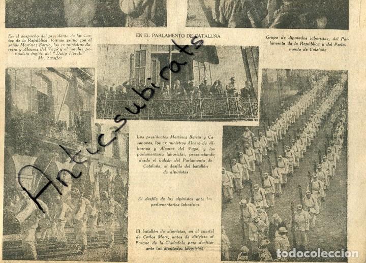 Coleccionismo de revistas y peri&oacute;dicos: DIA GRAFICO GUERRA CIVIL 14-1-1938 BATALLON ALPINO CARLOS MARX EN BARCELONA ALVARO ALBORNOZ VAYO