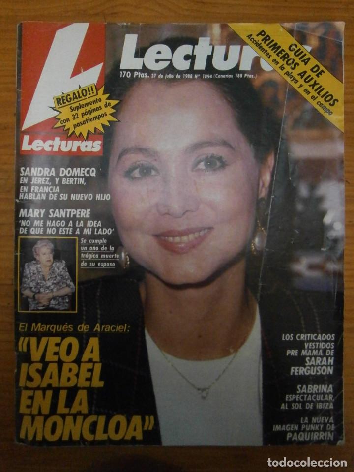 Coleccionismo de Revistas y Peri&oacute;dicos: REVISTA -LECTURAS- JULIO 1988 N&ordm;1894 EN PORTADA ISABEL PREYSLER, MARY SANTPERE, SANDRA DOMEQ,