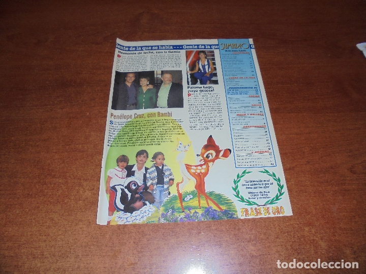 Collection Magazines and Newspapers: CLIPPING 1994: PALOMA LAGO. PEN&Eacute;LOPE CRUZ. JOS&Eacute; CORONADO. JUAN ECHANOVE.