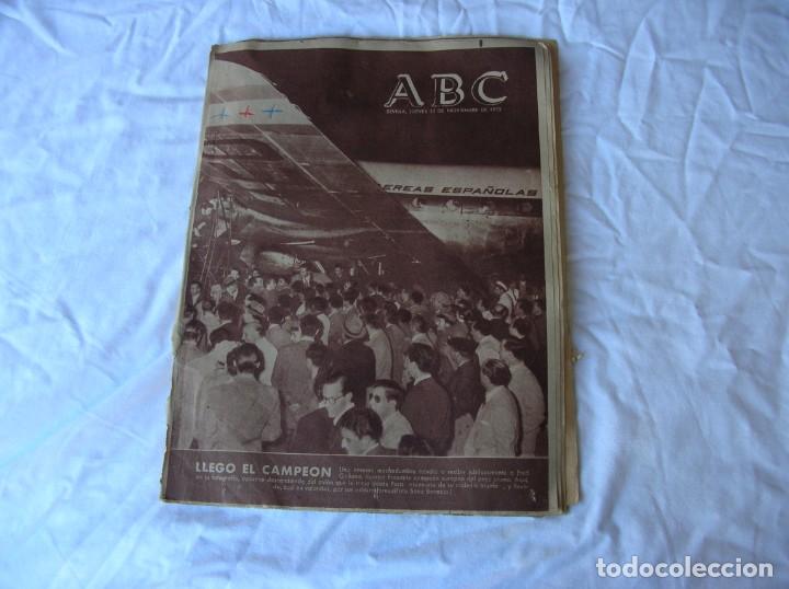 Colecionismo de Revistas e Jornais: Fred Galiana. ABC 10-11-1955. LLegada a Barajas . Campeon de Europa