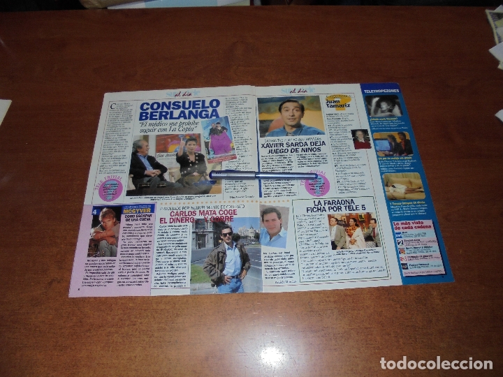 Coleccionismo de revistas y peri&oacute;dicos: RETAL PRENSA 1992: CONSUELO BERLANGA. CARLOS MATA. XAVIER SARD&Aacute;. LOLA FLORES. JUAN TAMARIZ.