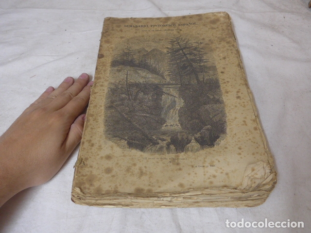 Coleccionismo de Revistas y Peri&oacute;dicos: Semanario pintoresco espa&ntilde;ol, de 1851, revista tomo original.