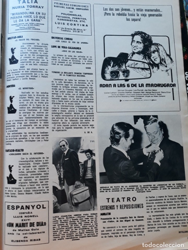 Coleccionismo de Revistas y Peri&oacute;dicos: michael douglas emilio rodriguez guiar cronicas de un pueblo charlton heston