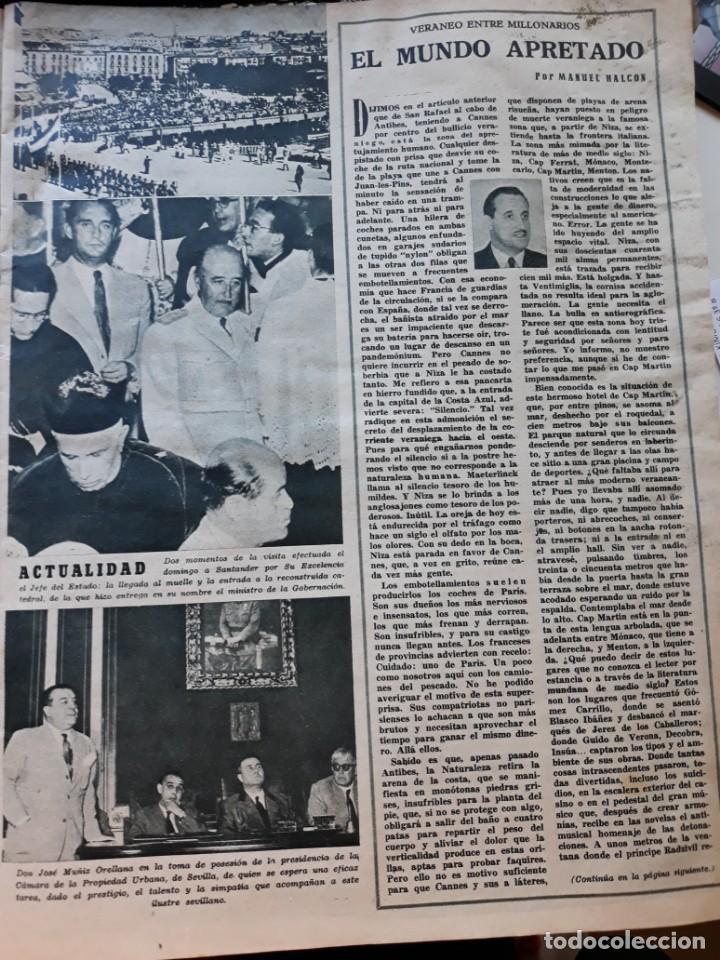 Colecionismo de Revistas e Jornais: 1953 franco en santander don jose mu&ntilde;iz orellana sevilla manuel halcon el mundo apretado
