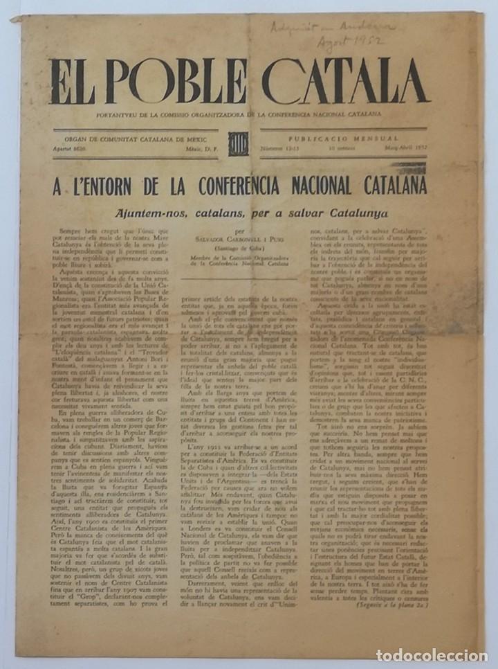 Coleccionismo de revistas y peri&oacute;dicos: El Poble Catala, publicaci&oacute; mensual . N&ordm;- 12-13  Mar&ccedil;-Abril 1952