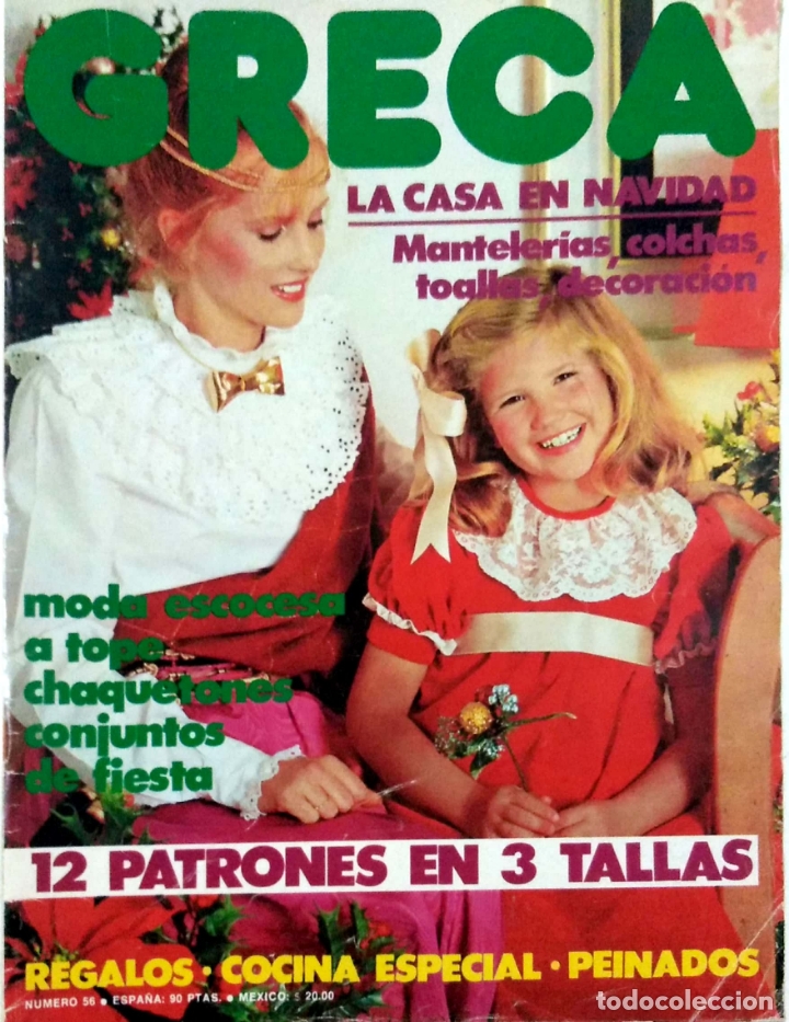 Collezionismo di Riviste e Giornali: REVISTA. GRECA. NAVIDAD. N&ordm; 56. 12 PATRONES EN 3 TALLAS. LEER.
