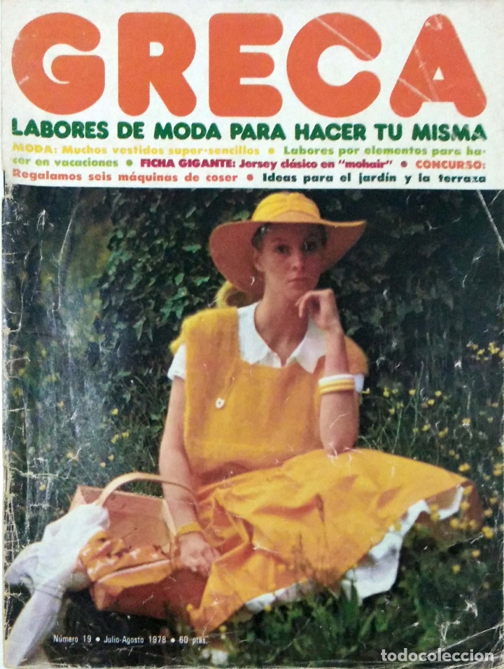 Coleccionismo de Revistas y Peri&oacute;dicos: REVISTA. GRECA. N&ordm; 19. FICHA GIGANTE. JERSEY CLASICO EN MOHAIR. LEER.