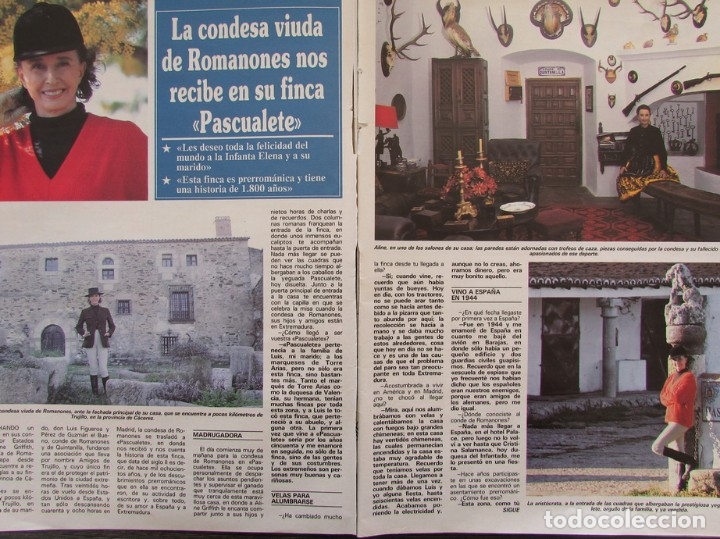 Coleccionismo de Revistas y Peri&oacute;dicos: RECORTE REVISTA SEMANA N&ordm; 2876 1995 CONDESA DE ROMANONES 4 PGS. CAROLINA DE MONACO