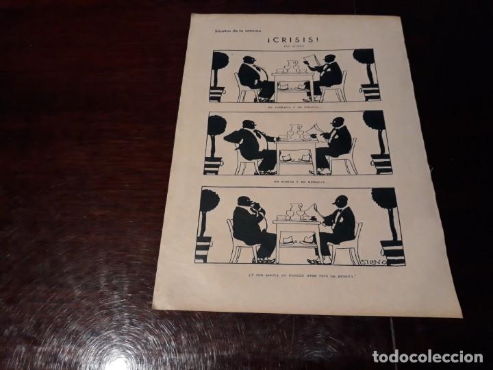 Collectionnisme de Revues et Journaux: SILUETAS DE LA SEMANA  POR SILENO  CRISIS  A&Ntilde;O 1932 - 25 X 17 CM