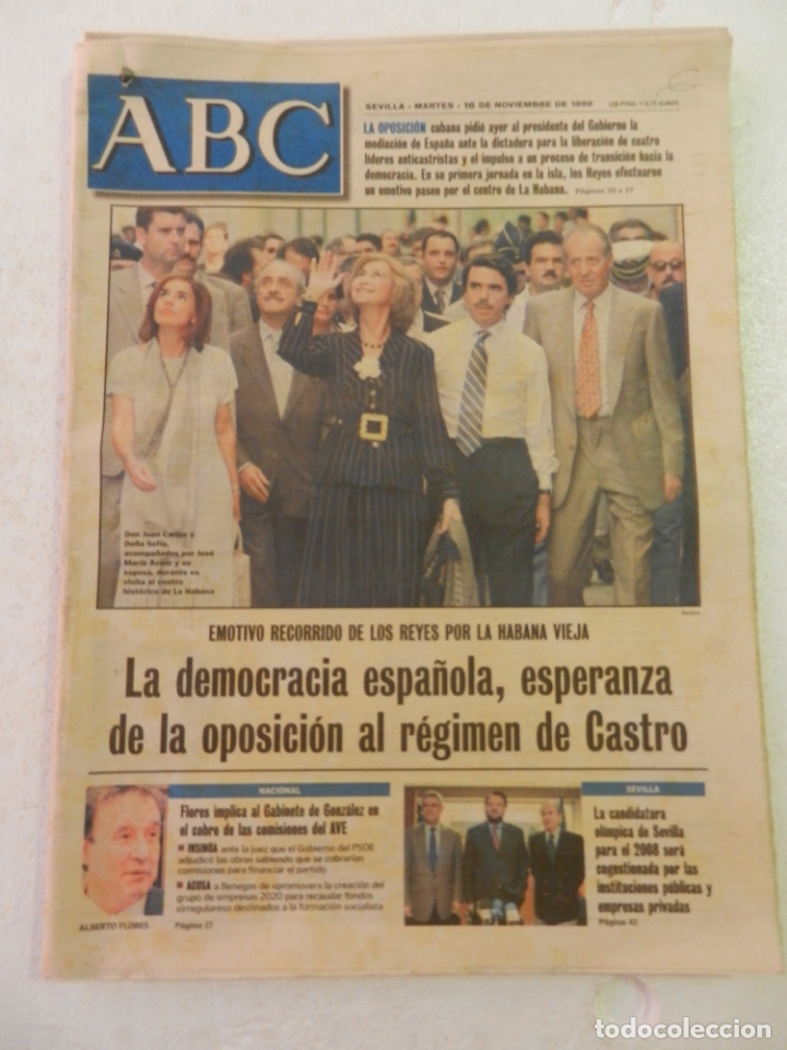 Coleccionismo de Revistas y Peri&oacute;dicos: ABC SEVILLA NOVIEMBRE 1999. VISITA AL CENTRO DE LA HABANA VIEJA, CANDIDATURA OL&Iacute;MPICA DE SEVILLA,