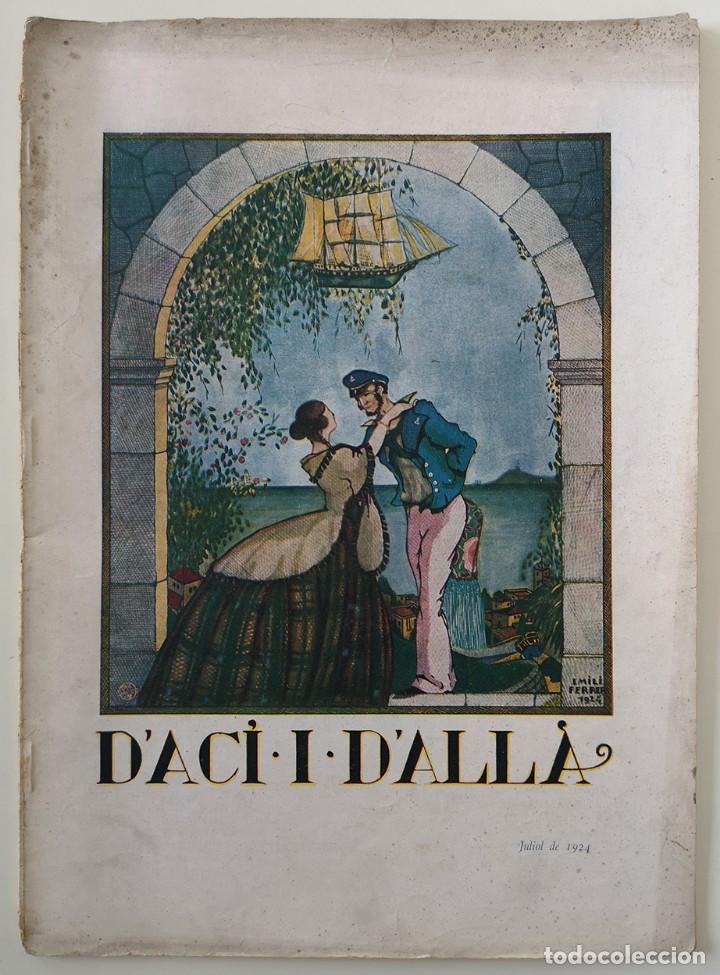 Collectionnisme de Revues et Journaux: D'AC&Iacute;  I  D'ALL&Agrave;  Juliol de 1924  portada. Emili Ferrer