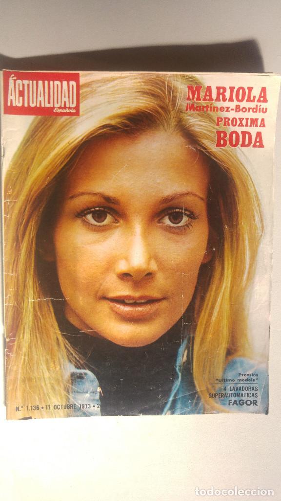 Collection Magazines and Newspapers: LA ACTUALIDAD ESPA&Ntilde;OLA. ENTIERRO NERUDA, SAJAROV, G. KELLY, MARIOLA M. BORDIU, EL CONCORDE