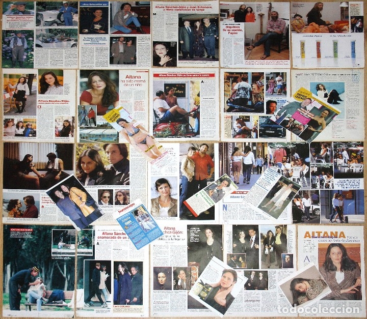 Collection Magazines and Newspapers: AITANA SANCHEZ GIJON coleccion prensa 1990s/2010s fotos clippings recortes cine espa&ntilde;ol academia