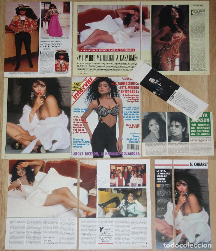 Coleccionismo de Revistas y Peri&oacute;dicos: LA TOYA JACKSON lote prensa spain clippings 1980s/90s nude photos magazine Michael Latoya